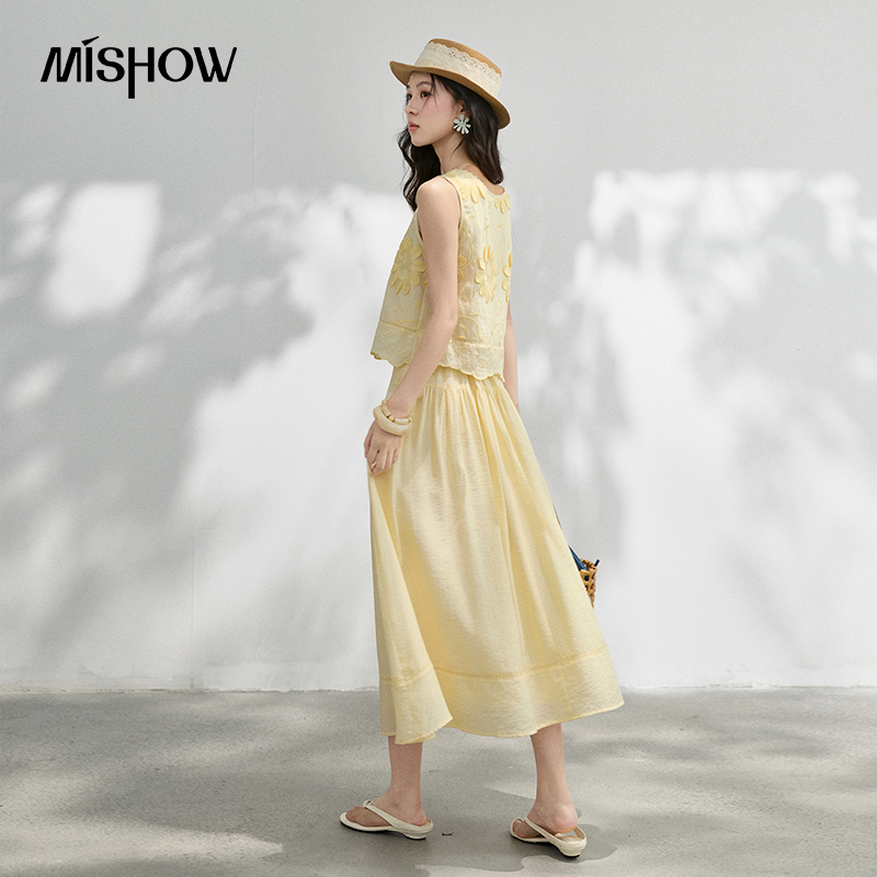 MISHOW French Floral Embroider - Embroidery Blouse ulasan dan harga