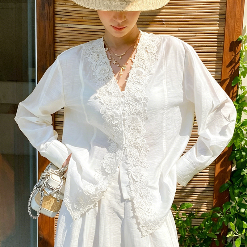 French Style Lace Embroidery S - Embroidery Yellow ulasan dan harga