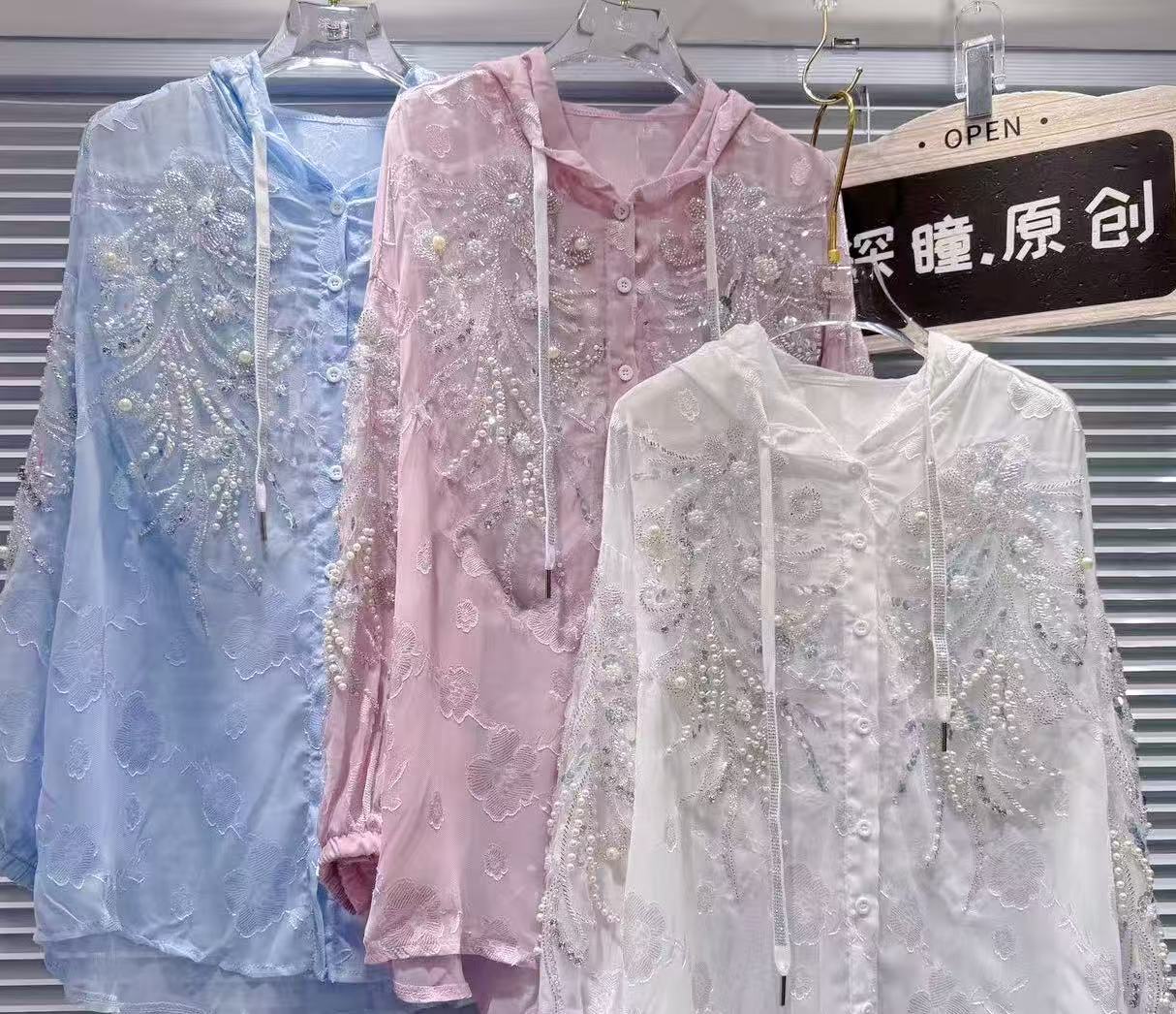 Luxury Pearls Beads Embroidery - Embroidery Blouse ulasan dan harga