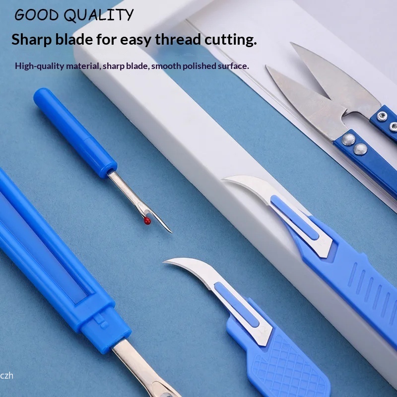 5Pcs Blue Sewing Ripper Kit wi - Embroidery Yarns ulasan dan harga