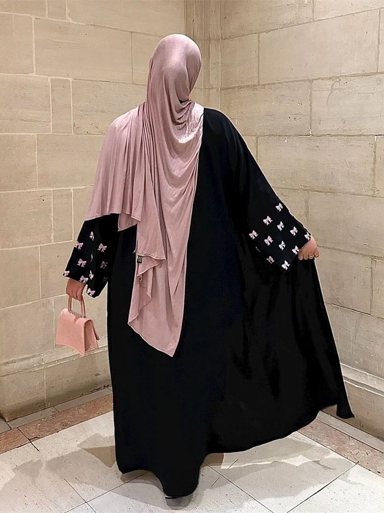 Ramadan Black Heart Abaya Dame - Embroidery Kebaya ulasan dan harga