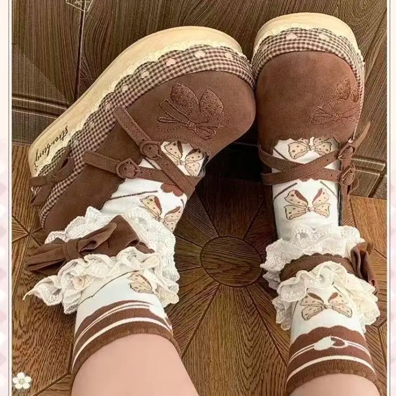 Lolita High Heels Height Incre - Embroidery Canvas ulasan dan harga