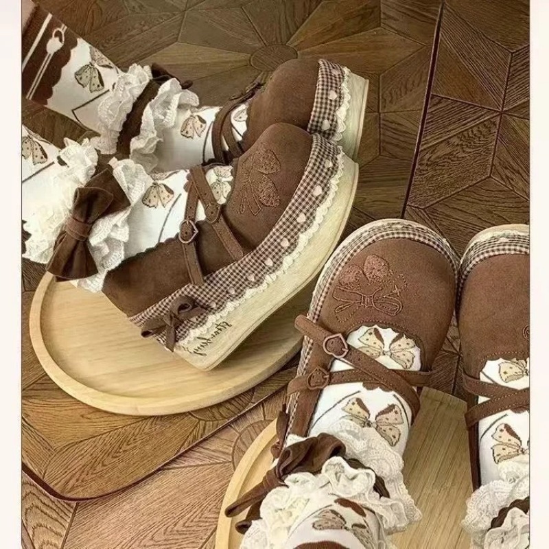 Lolita High Heels Height Incre - Embroidery Canvas ulasan dan harga
