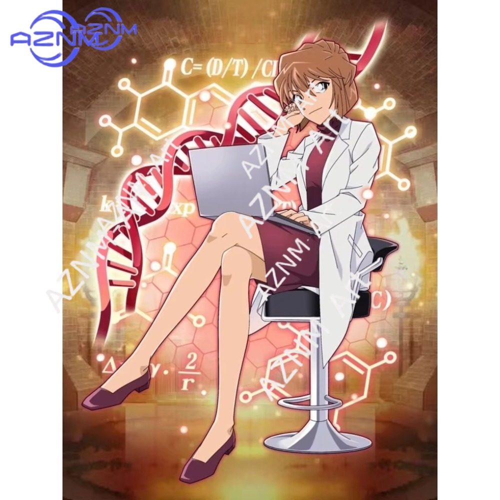 1pc Detective Conan Diamond Pa - Embroidery Canvas ulasan dan harga