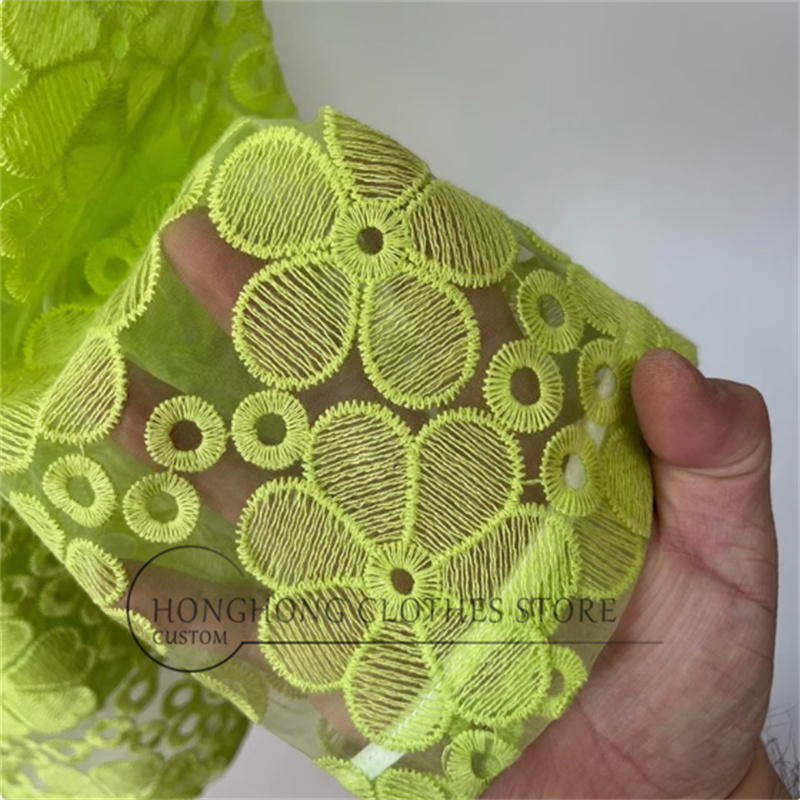 Fluorescent yellow heavy embro - Embroidery Yellow ulasan dan harga