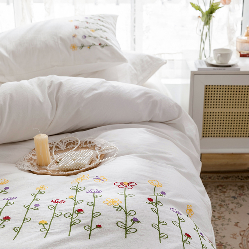 3pcs  Embroidery Duvet Cover S - Embroidery Quilt Cover ulasan dan harga
