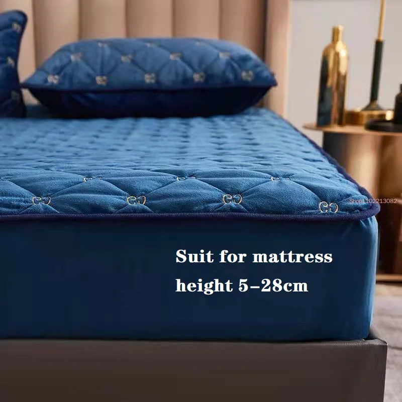 Embroidery Mattress Cover Thic - Embroidery Quilt Cover ulasan dan harga