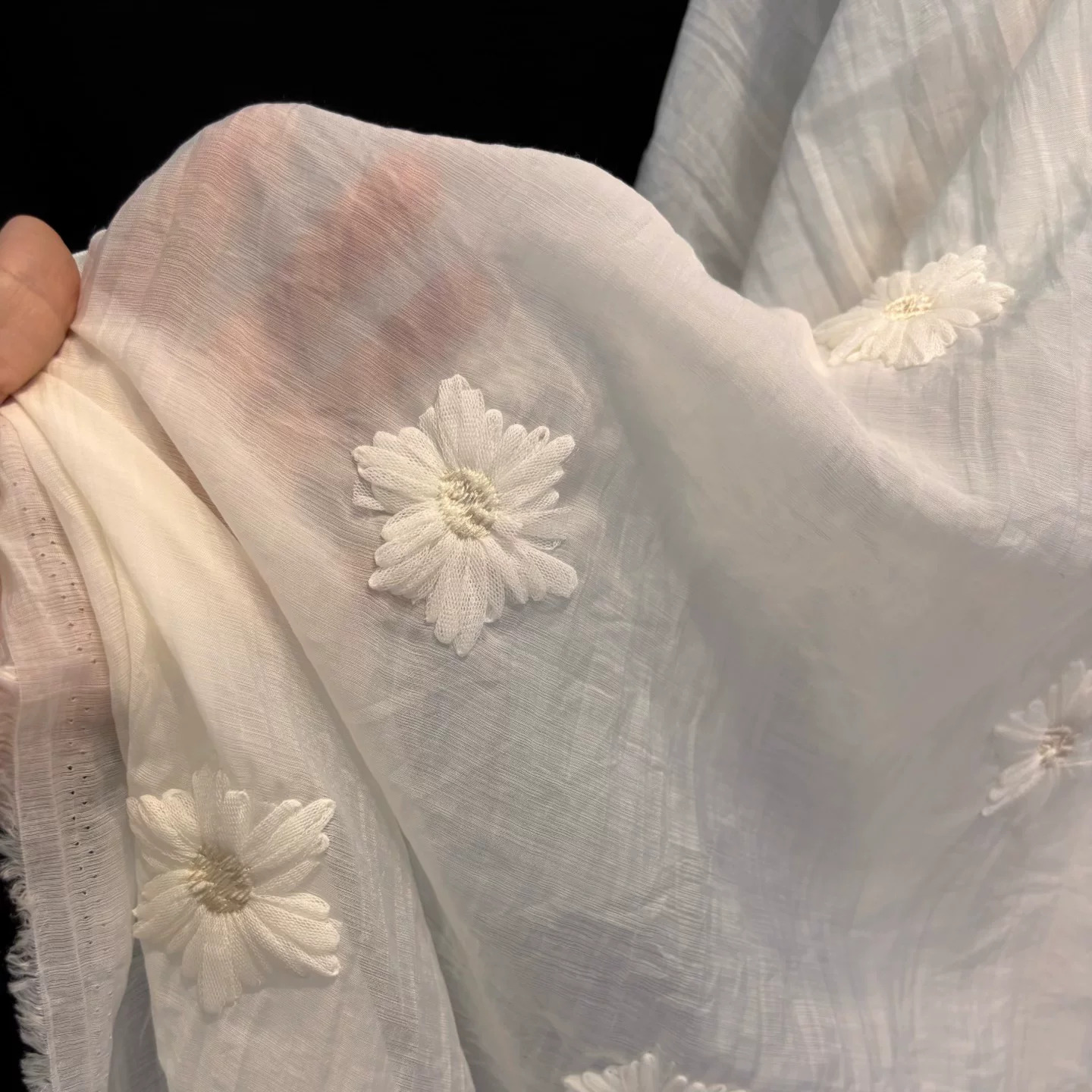 1yard Chiffon yarn micro pleat - Embroidery Yarns ulasan dan harga