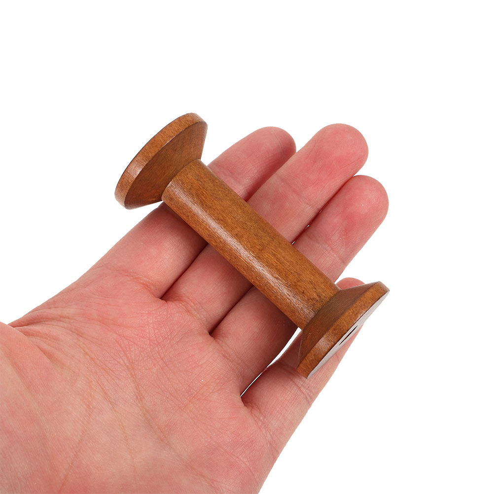 7Pcs Wooden Thread Spools Vint - Embroidery Yarns ulasan dan harga
