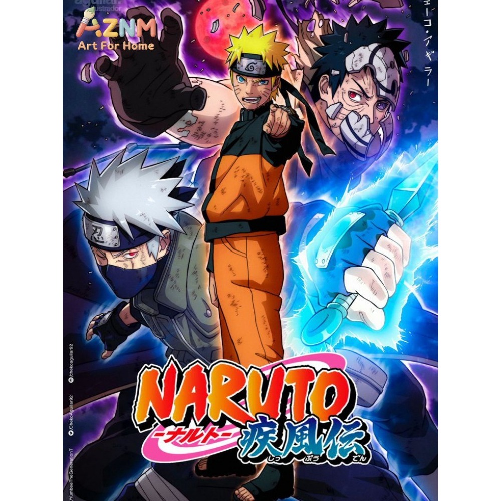 Frameless 1pc Naruto Class Sev - Embroidery Canvas ulasan dan harga