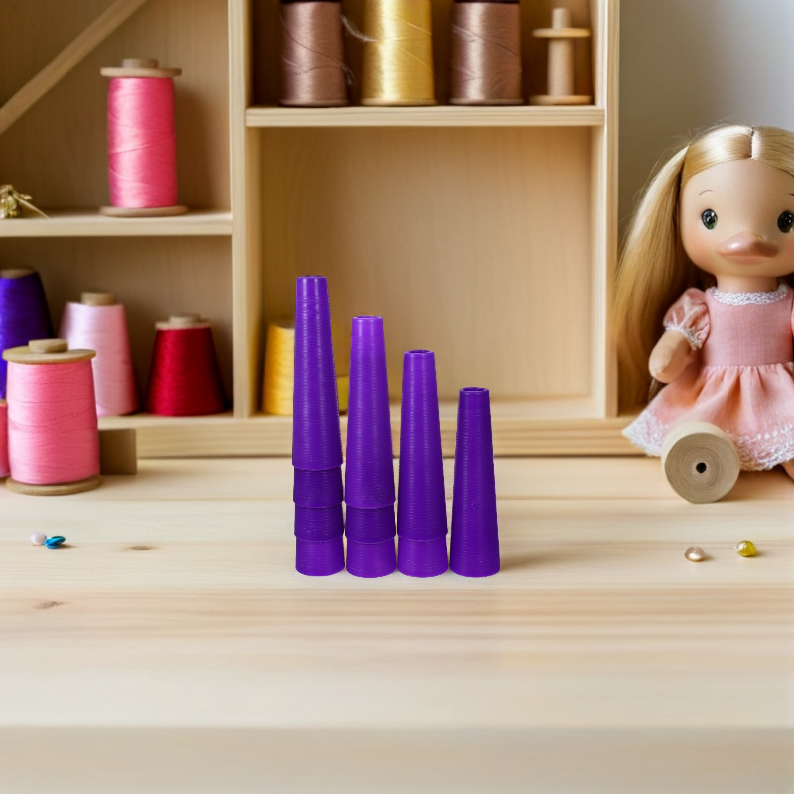 10Pcs Plastic Yarn Bobbins Tap - Embroidery Yarns ulasan dan harga