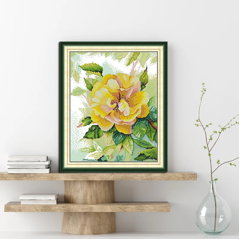 Joy Sunday Cross Stitch Kit Ye - Embroidery Yellow ulasan dan harga