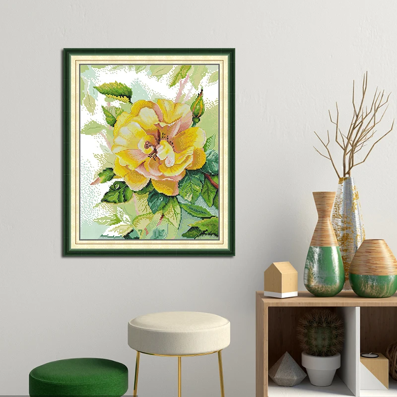 Joy Sunday Cross Stitch Kit Ye - Embroidery Yellow ulasan dan harga