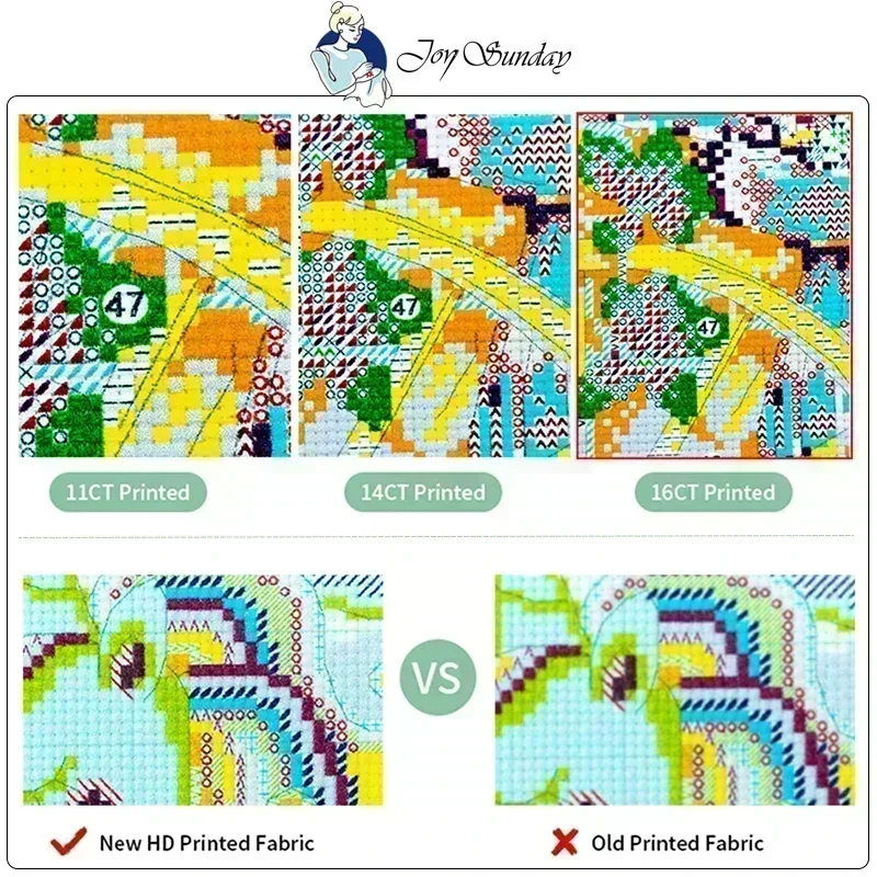 Joy Sunday Cross Stitch Kit Ye - Embroidery Yellow ulasan dan harga