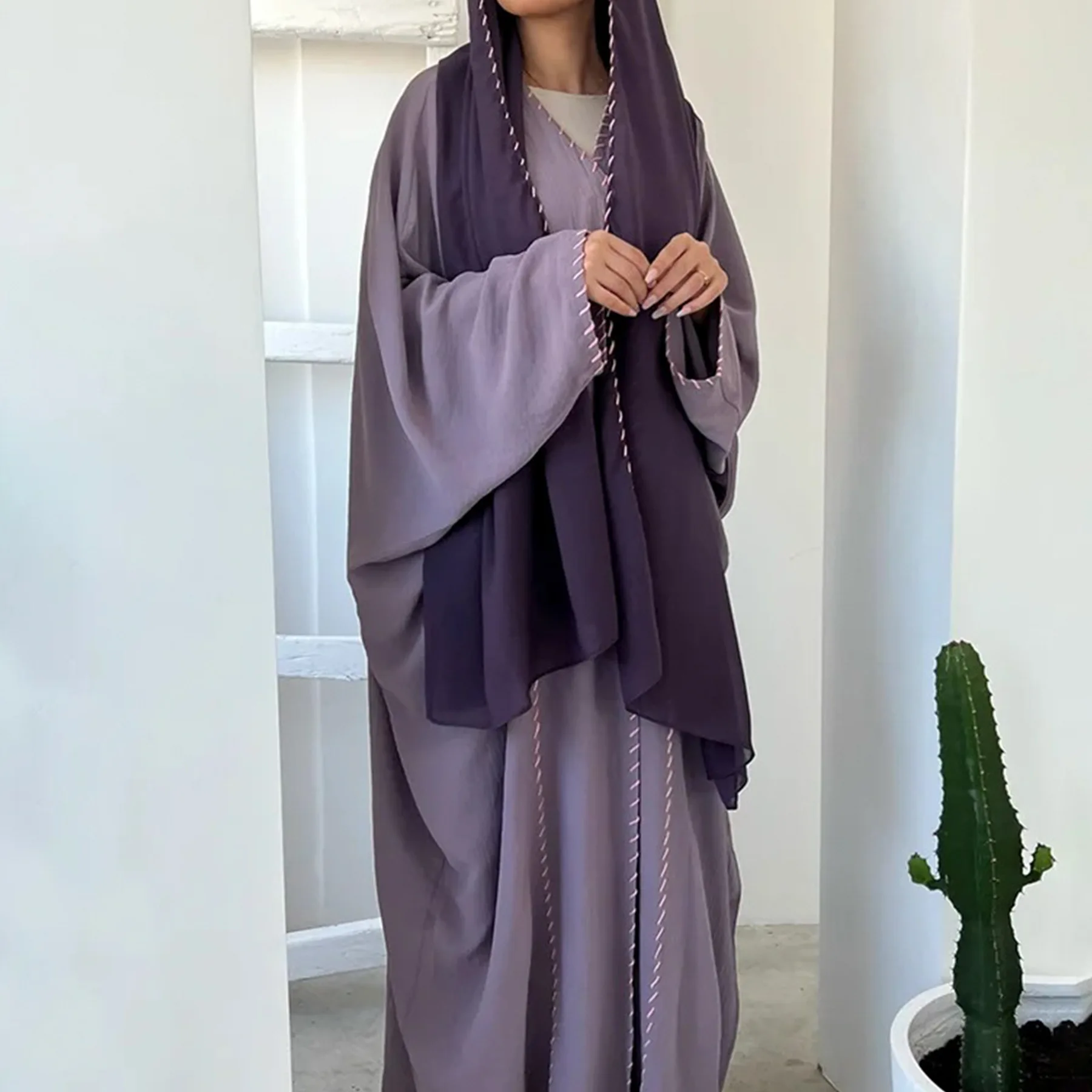 Morocco Kimono Open Abayas Lux - Embroidery Kebaya ulasan dan harga