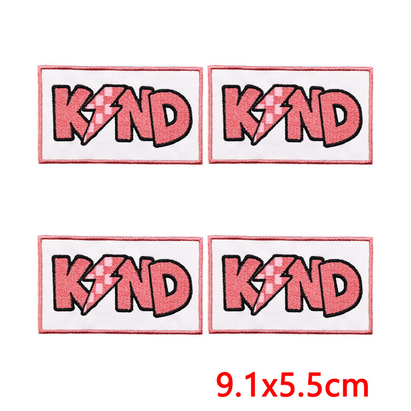 5PCS/Lots Positive Energy Text - Embroidery Quote ulasan dan harga