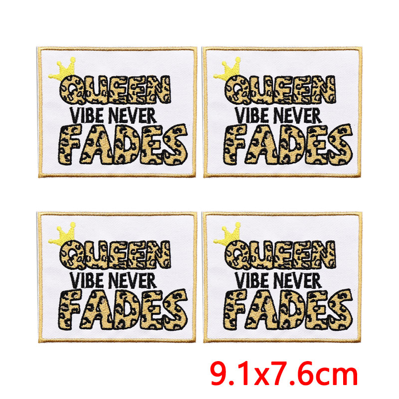 5PCS/Lots Positive Energy Text - Embroidery Quote ulasan dan harga