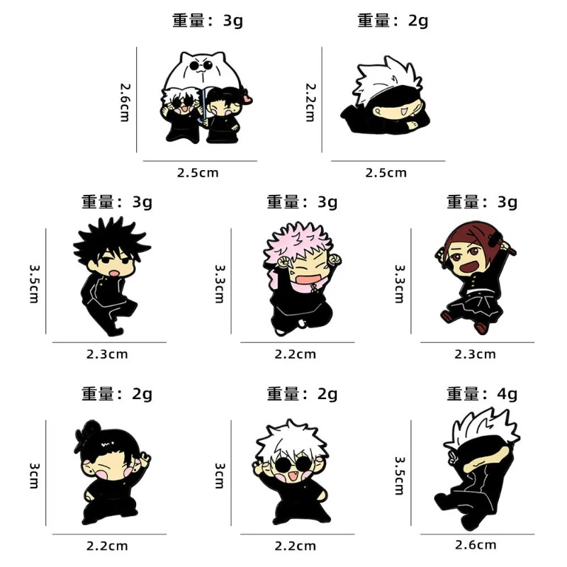 8pcs Anime Itadori Yuji Enamel - Embroidery Reddit ulasan dan harga