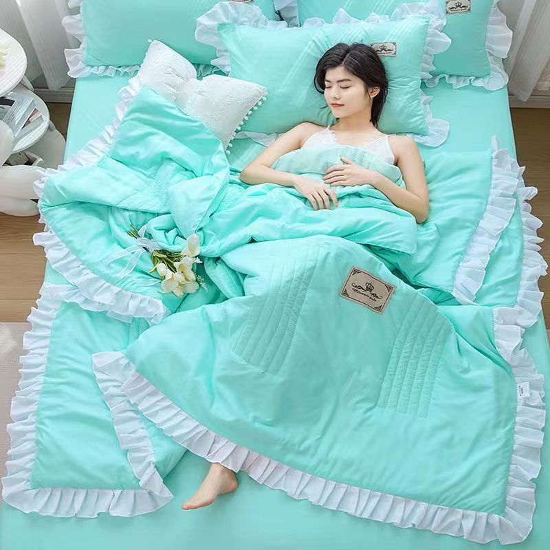 1/3Pc Korean Princess Ruffles  - Embroidery Quilt Cover ulasan dan harga