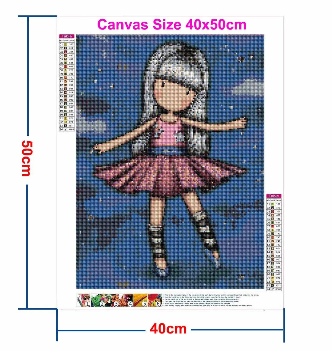 DIY 5D Diamond Painting Kit Go - Embroidery Style ulasan dan harga