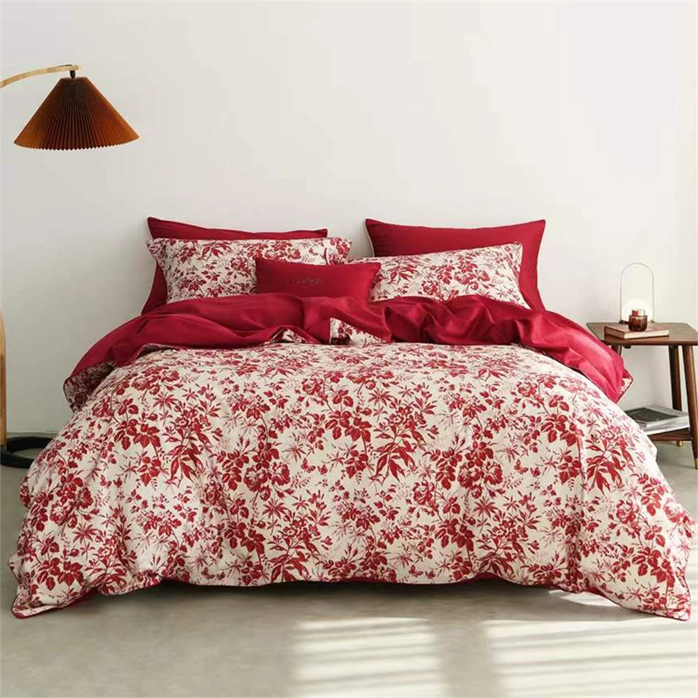 American Printed Romantic Prem - Embroidery Quilt Cover ulasan dan harga