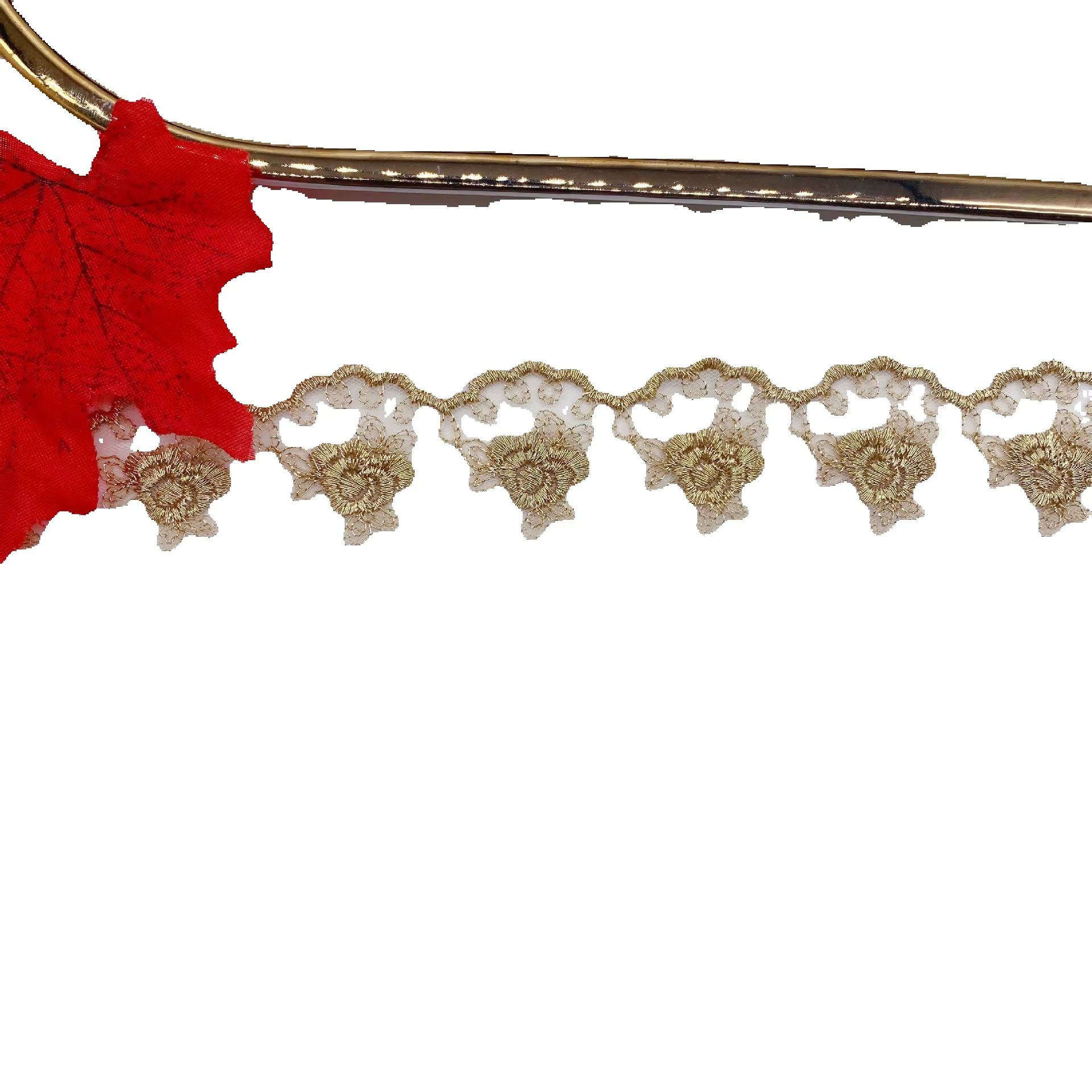 Gold thread embroidery rose fl - Embroidery Roses ulasan dan harga