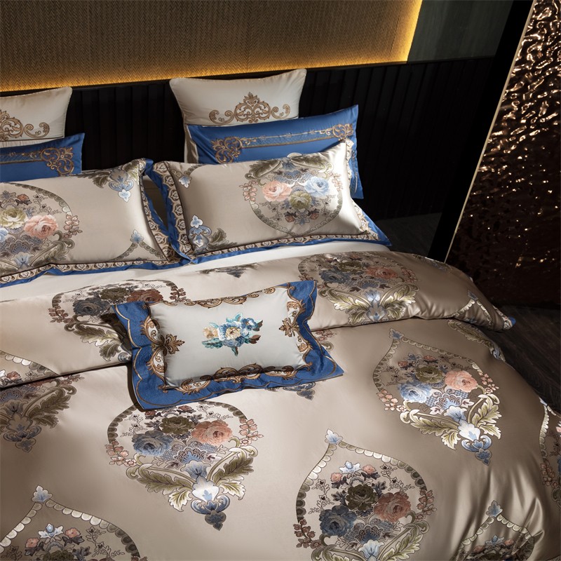 4/6/10Pcs Bedding Set Elegant  - Embroidery Quilt Cover ulasan dan harga